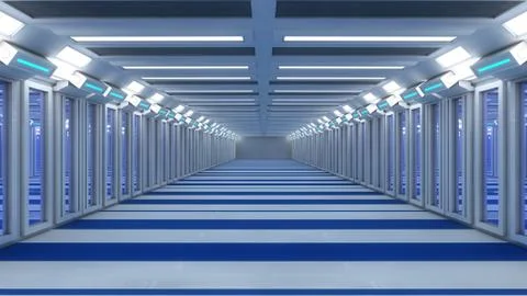 Futuristic interior concept design Stock Illustration