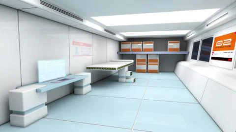 Futuristic interior concept design Stock Illustration