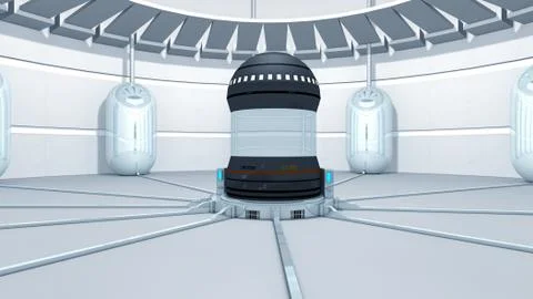 Futuristic interior concept design Stock Illustration