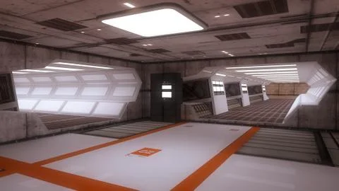 Futuristic interior concept design Stock Illustration