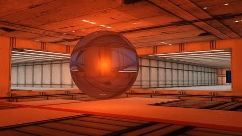 Futuristic interior concept design Stock Illustration