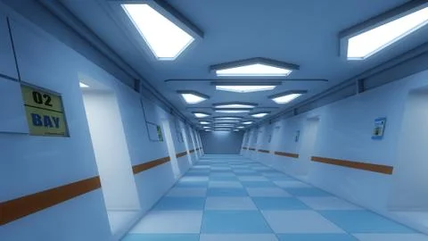 Futuristic interior concept design Stock Illustration