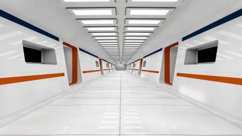 Futuristic interior concept design Stock Illustration