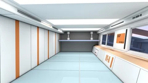 Futuristic interior concept design Stock-Illustration