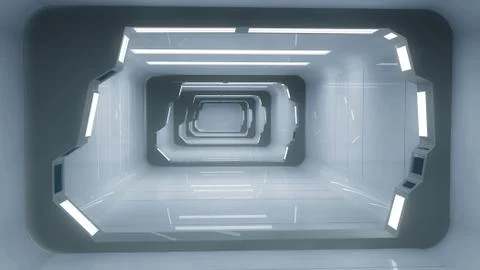 Futuristic interior concept design Stock Illustration