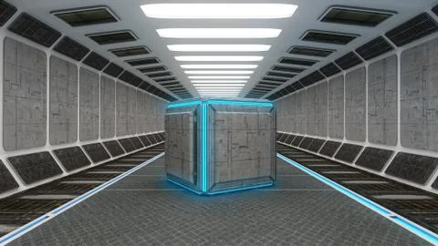 Futuristic interior concept design Stock Illustration