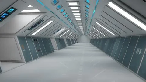 Futuristic interior concept design Stock Illustration