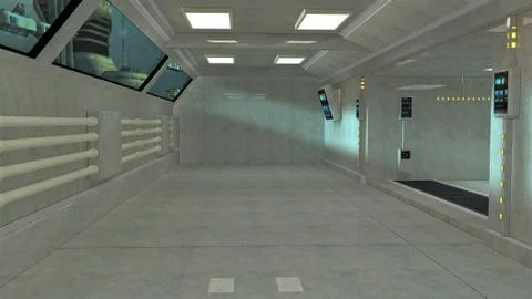 Futuristic interior concept design Stock-Illustration