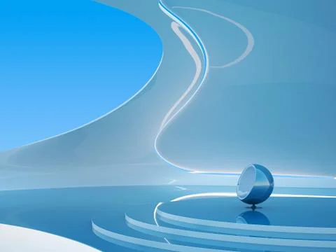 Futuristic interior with copyspace series Stock Illustration