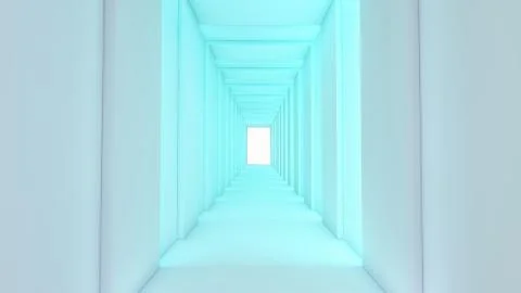 Futuristic Interior empty room with abstact reflective wall Stock Illustration