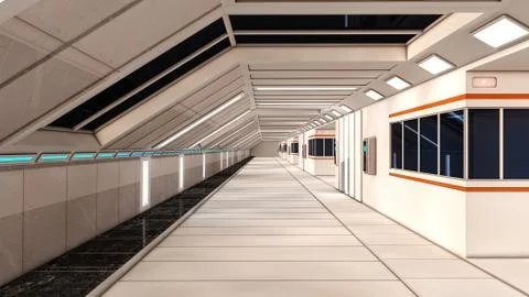 Futuristic interior 스톡 일러스트