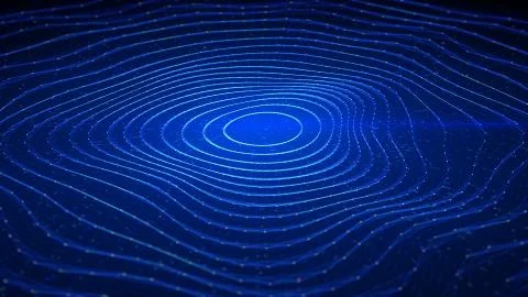 Futuristic Internet Data Network Display Illustrazione stock