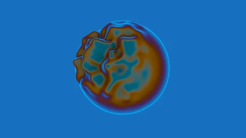 Futuristic jelly object 3d illustration Stock Footage 129472798