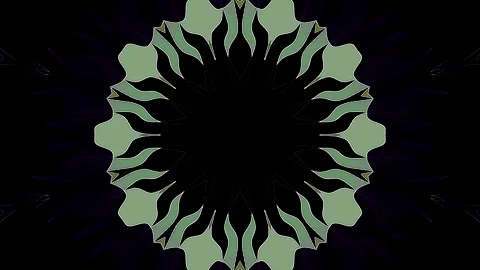 Futuristic kaleidoscope pattern with teal gradients and geometric Stock-Footage 329649381
