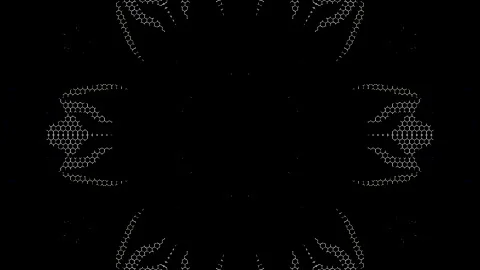 Futuristic kaleidoscope pattern with teal gradients and geometric 動画素材 329710266