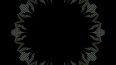 Futuristic kaleidoscope pattern with teal gradients and geometric 動画素材 329710302