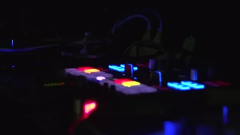 Futuristic Keypad Colored Stock Footage 146333590