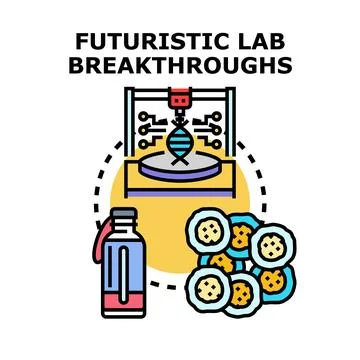 Futuristic lab breakthroughs vector concept illustration Stockillustratie