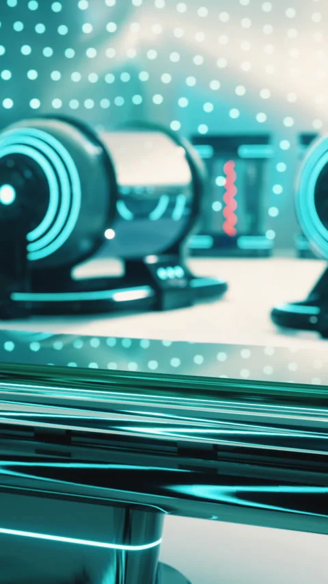 Futuristic laboratory with advanced technology and sleek design elements Stock Footage 311871584