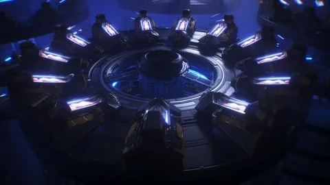 Futuristic laboratory with cryocapsules with sleeping peoples. Stock Footage 301033581