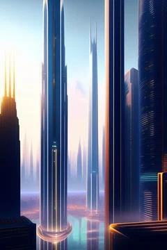 Futuristic landscape Illustrazione stock