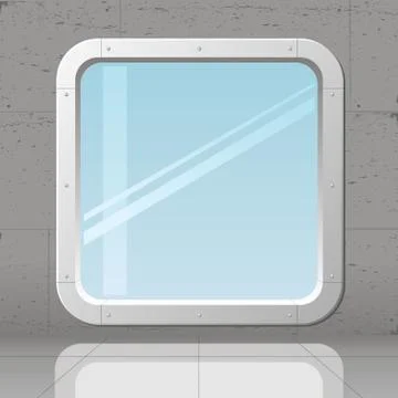 Futuristic large window Illustrazione stock