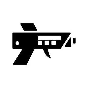 Futuristic Laser gun Icon Vector Template EPS10 File Stock Illustration