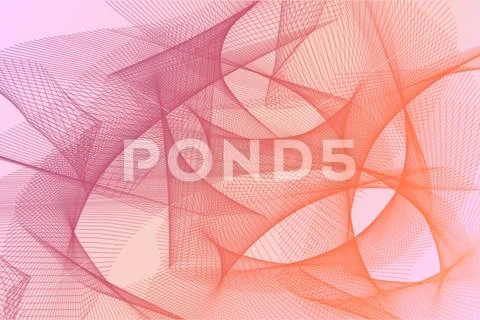 Futuristic Lavender Abstract Art With Organic Ribbon Shapes PSD 模板