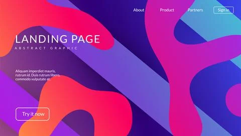 Futuristic Layout. Commercial Presentation. 3d Fluid Design. Mem Stock Illustration