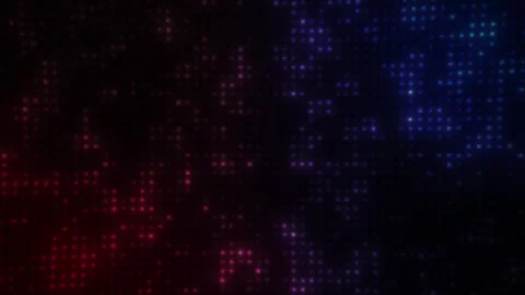 Futuristic LED grid background with glowing blue and red digital tech lights Stock Footage 346219049