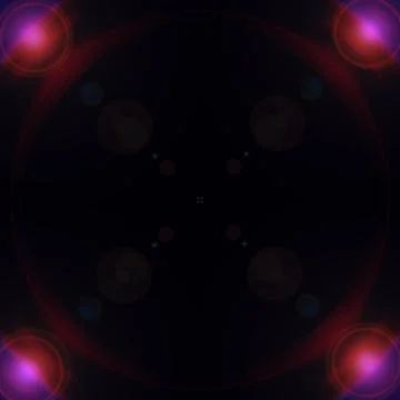 Futuristic Lens Flare Light Frame – Neon Glow Border Effect Stock Illustration