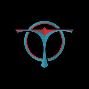 Futuristic letter T monogram icon for esports automotive to security force Stock Illustration