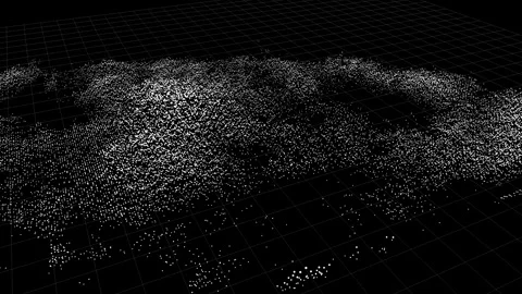 Futuristic LiDAR Terrain Mapping and Scientific Data Visualization Background Stock Footage 333859859