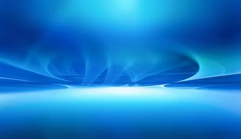 Futuristic Light Blue Skyline Design Stock Illustration