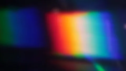 Futuristic light leaks, holographic neon foil, spectral colors. Stock Footage