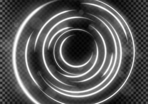 Futuristic Light Rounded Glowing Background, Vector Illustration Stock Illustration