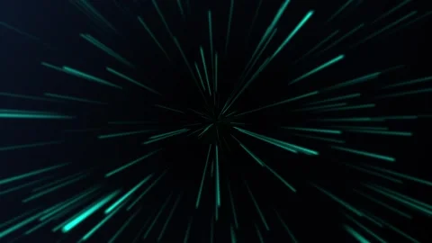 Futuristic Light Streaks Radiating in a Dynamic Dark Abstract Space Stock-Footage 341926847