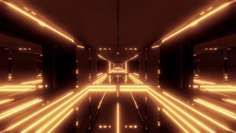 Futuristic light stroke sci fi tunnel Stock Footage 160545762