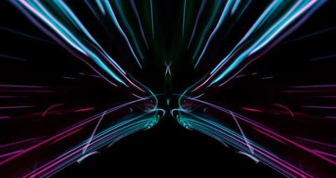 Futuristic light wave of energy with elegant glowing lines banner design Illustrazione stock