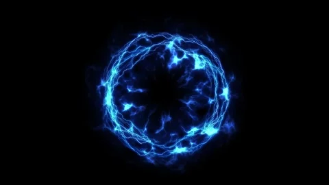 Futuristic Lightning Portal with Glowing Vortex Stock Footage 342629676