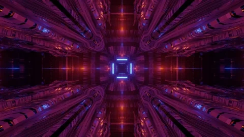 Futuristic lights illuminating on 3d illustration Stock Footage 149117940