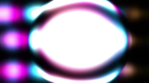 Futuristic  lights orb on black background in pink and turquoise Stock Footage 325636674