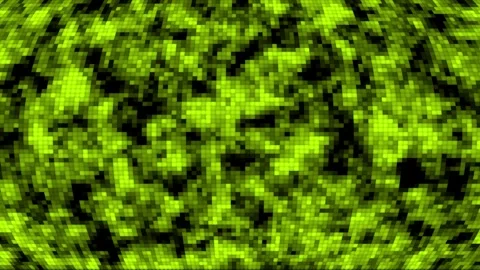Futuristic Lime green color pixelated geometric technology background Stock Footage 273534886