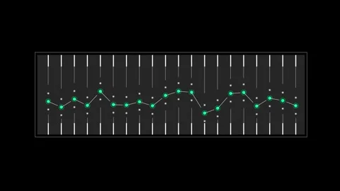 Futuristic Line Graph With Dynamic Data Points And Signal Trend Visualization Stock Footage 344960997