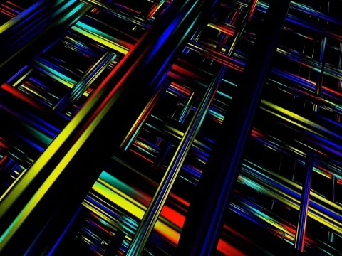 Futuristic lines 3d background video Stock Footage 76989382