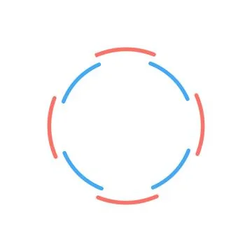 Futuristic Lines in Circle. vector illustration isolated on white background. Stock Illustration