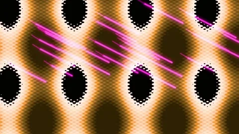 Futuristic liquid bubbles floating in neon pink light. Abstract glowing motion Vidéo 340025148