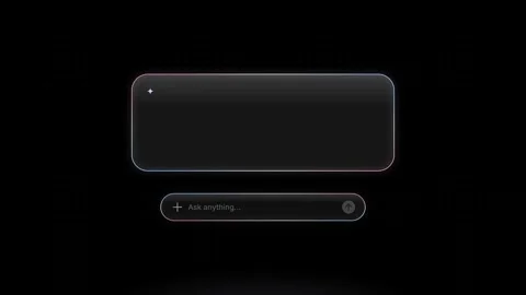 Futuristic Liquid Glass AI Chat Interface Featuring Shimmering Text Response Str Stock Footage 341306675