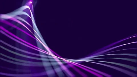 Futuristic liquid light trails in motion. Dynamic neon waves with glowing Vidéo 340024561