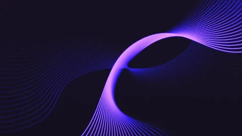 Futuristic liquid loop animation with glowing neon waves Vidéo 340025982